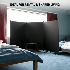 Blackout Room Divider – Freestanding Folding Privacy Screen