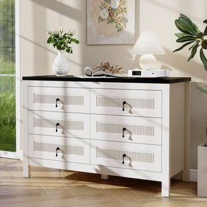 6-Drawer Wide Bedroom Dresser