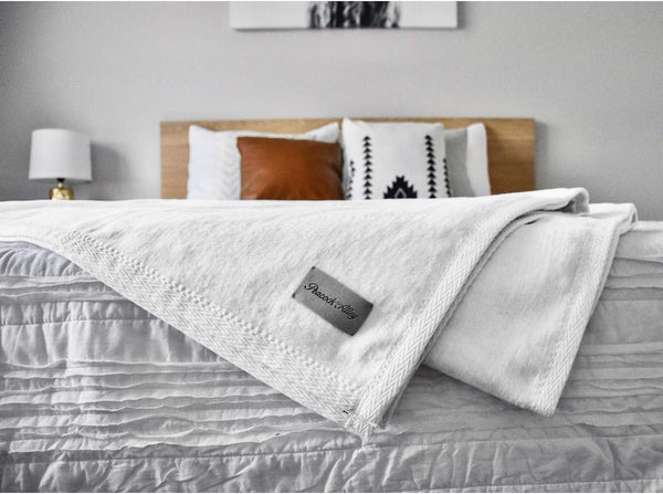 All Seasons Cotton Throw Blanket – White