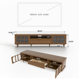 78.74" Mid-Century Modern TV Stand with Storage