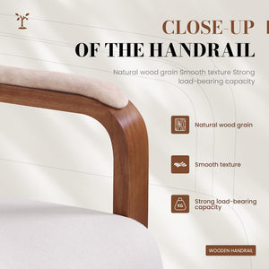 Swivel Accent Chair with Solid Wood Base & Chenille Fabric
