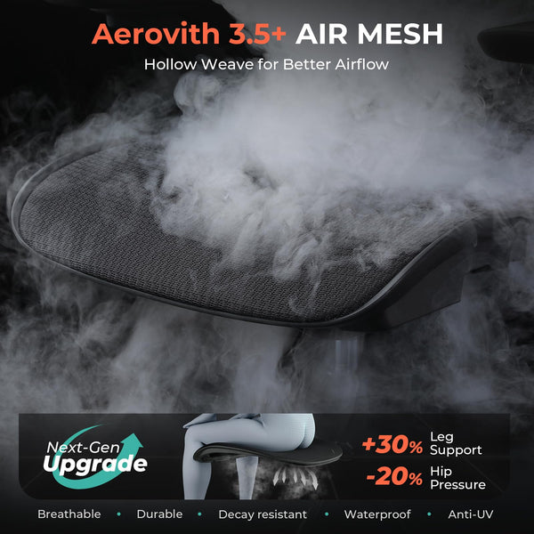 High Back Ergonomic Mesh Office Chair with Adjustable Lumbar & 4D Flip-Up Arms