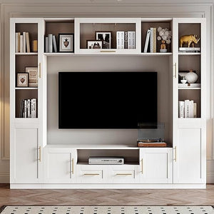 94" Wall Unit Entertainment Center with LED Lights