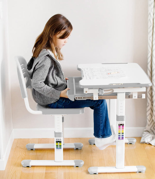 Height Adjustable Kids Desk & Chair Set
