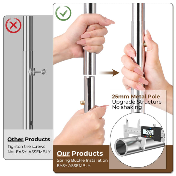Heavy Duty Rolling Clothes Rack with Shelves