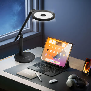 LED Desk Lamp – Dimmable Full-Spectrum Eye-Care Light with Timer