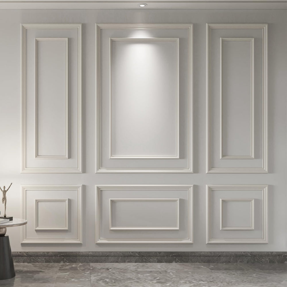 Bilinear Frame Wall Molding Set – 6 Frames, Glue-On, Polystyrene