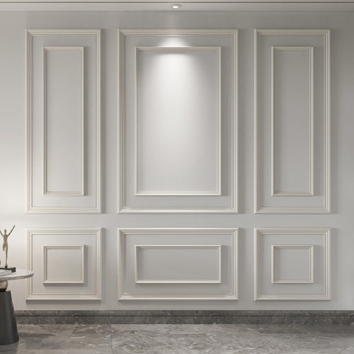 Bilinear Frame Wall Molding Set – 6 Frames, Glue-On, Polystyrene