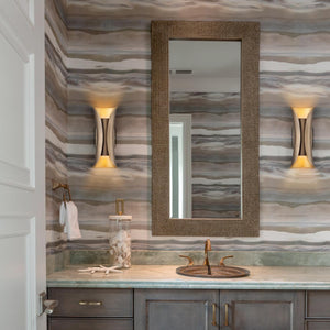 2-Light Brushed Brass Wall Sconce