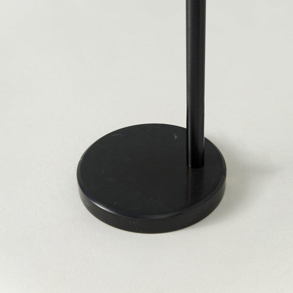Arc Floor Lamp with 3 Fabric Shades & Marble Base