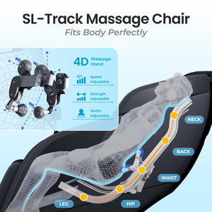 4D Massage Chair with Zero Gravity & SL-Track