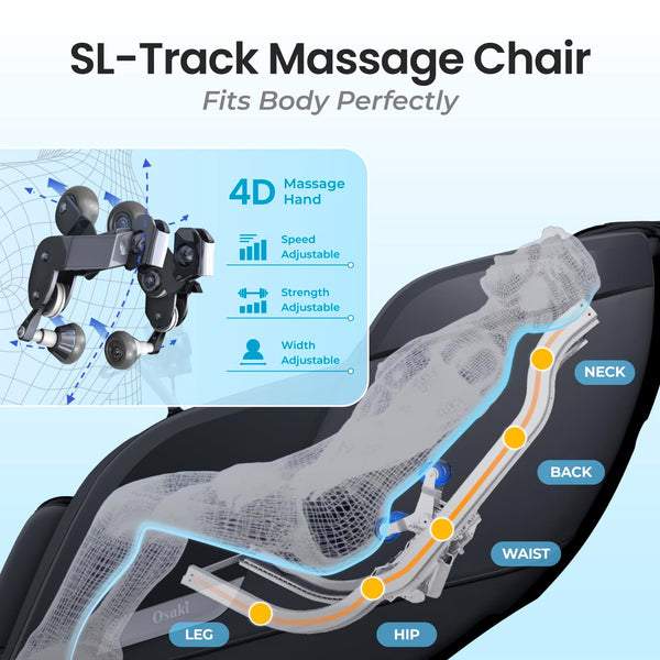 4D Massage Chair with Zero Gravity & SL-Track