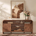 TV Stand for TVs Up to 65" with Storage Cabinet & Adjustable Shelves