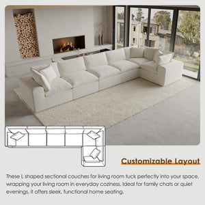130" Oversized Modular Sectional Sofa