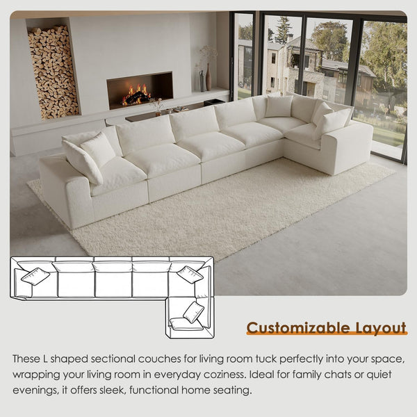 130" Oversized Modular Sectional Sofa