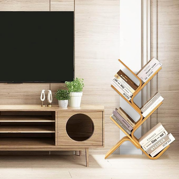8-Tier Bamboo Tree Bookshelf