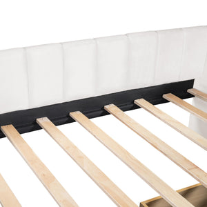 Twin Size Velvet Daybed with 2 Drawers