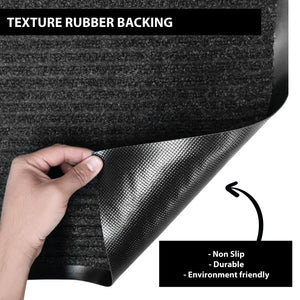 Heavy Duty Ribbed Doormat 3x5 – Waterproof Non-Slip Entryway Mat