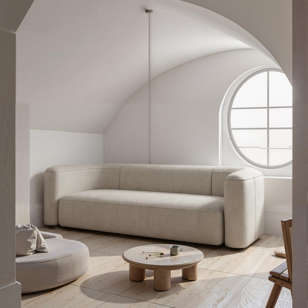 Modern Velvet Sofa Couch with Deep Seating