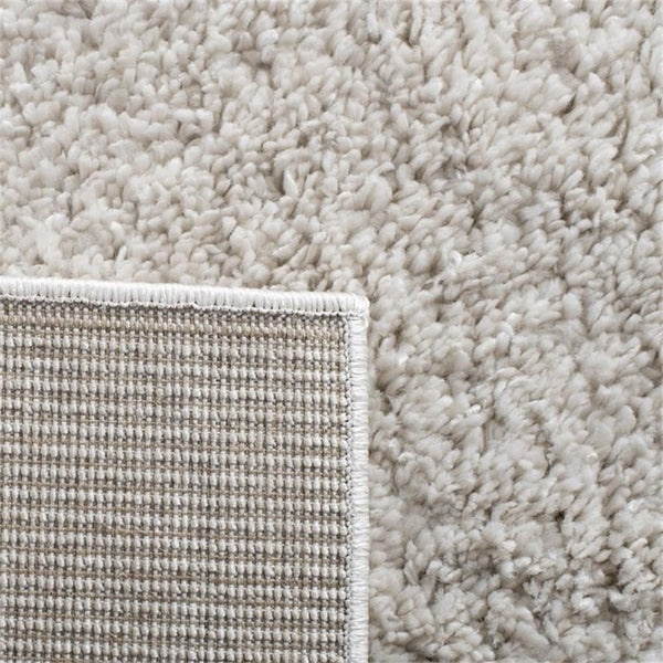 Beige Shag Area Rug 9x12 – Polypropylene, Non-Shedding, Machine Made
