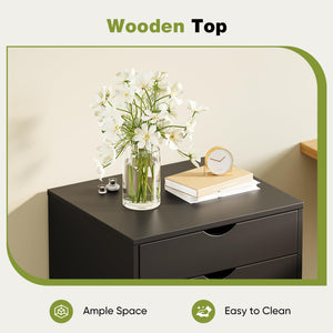 5-Drawer Mobile Storage Chest with Wheels