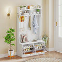 4-in-1 Hall Tree with Bench & Shoe Storage