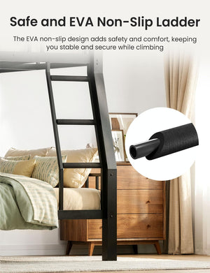 Full XL Over Queen Bunk Bed – Heavy Duty Metal Frame