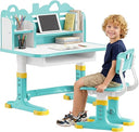 Height Adjustable Kids Desk and Chair Set with Storage