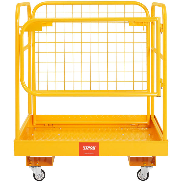 Collapsible Forklift Safety Cage Work Platform with Wheels