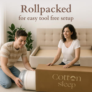 Organic Cotton Hybrid Mattress with Latex & Wool – Medium Soft