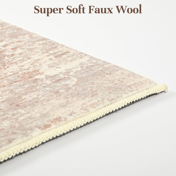 Soft Low-Pile Area Rug 5x7 | Tufted Cotton Backing | Multi-Pattern