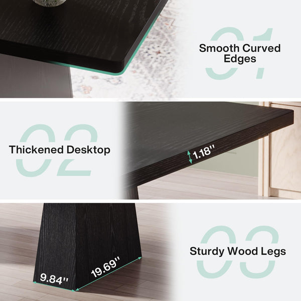 63-Inch Executive Desk with Double Pedestal