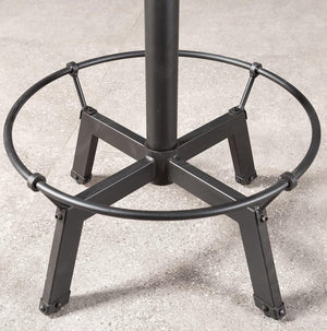 Adjustable Height Round Bar Table – Industrial Swivel Pub Table