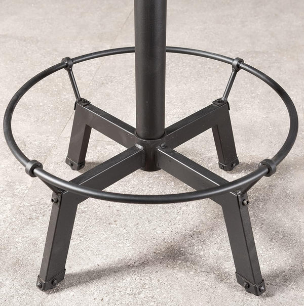 Adjustable Height Round Bar Table – Industrial Swivel Pub Table