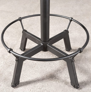 Adjustable Height Round Bar Table – Industrial Swivel Pub Table