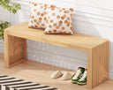 Bamboo Dining Bench 35-Inch | Indoor & Outdoor | Entryway Shoe Rack
