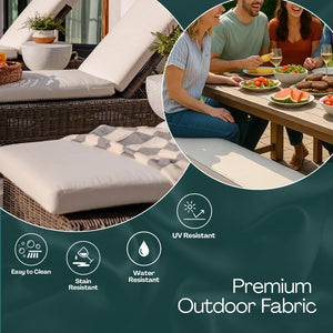 Outdoor Lumbar Throw Pillow Set of 4 – 20x12 Inch, Water & Fade Resistant