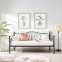 Twin Metal Daybed Frame with Classic Headboard