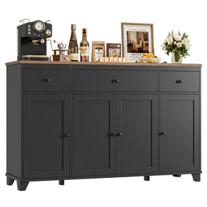 55" Kitchen Buffet Cabinet with Storage Drawers & Shelves