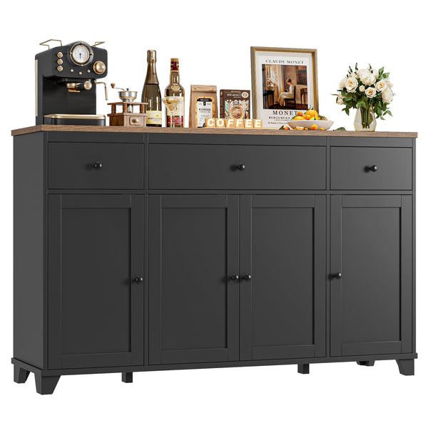 55" Kitchen Buffet Cabinet with Storage Drawers & Shelves