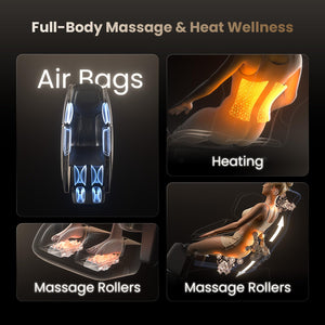 4D Full Body Massage Chair – Zero Gravity SL-Track Recliner