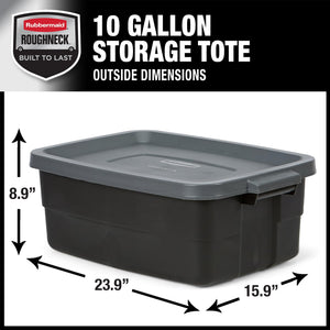 Heavy Duty Plastic Storage Totes with Lids – Stackable Bins