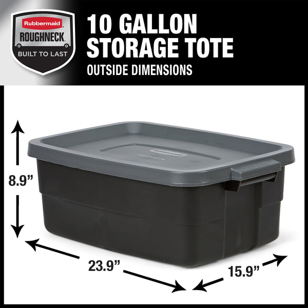 Heavy Duty Plastic Storage Totes with Lids – Stackable Bins