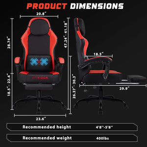 Ergonomic Gaming Chair with Lumbar Support & Headrest