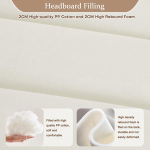 Queen Size Velvet Tufted Wingback Headboard