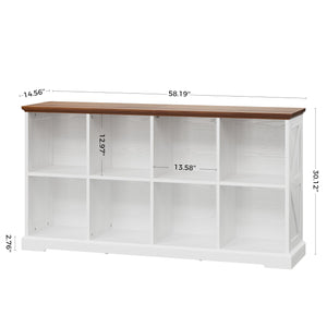 8-Cube Storage Organizer with Farmhouse Bookshelf