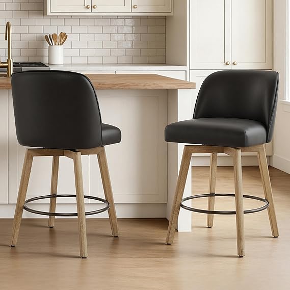 Swivel Counter Height Bar Stools Set of 2
