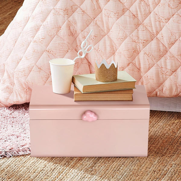 Large Decorative Storage Boxes Set of 2 with Cloud Handle