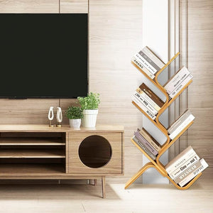 8-Tier Bamboo Tree Bookshelf
