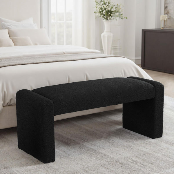 Upholstered Entryway Bench with Solid Wood Frame